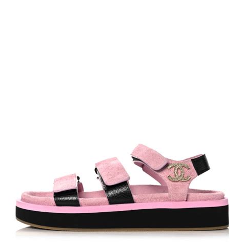 chanel velcro sandals pink|chanel velcro sandals 2021.